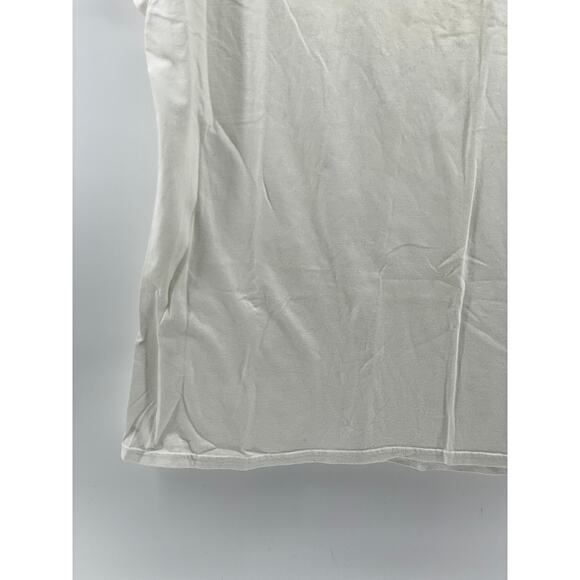 HANES Men's White V-Neck Short Sleeve Casual Underlayer T-Shirt SZ M - Picture 5 of 9